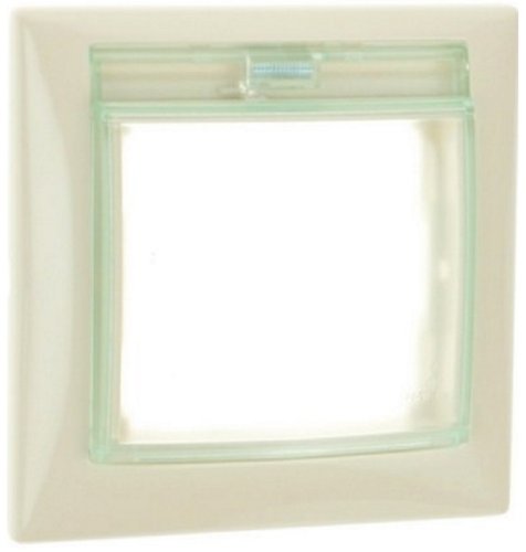 Рамка горизонтальная Legrand Valena 1-м. крышка IP44 слоновая кость  картинка